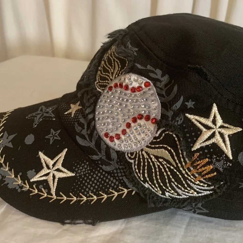 Leader Rhinestone Baseball Cap/Hat